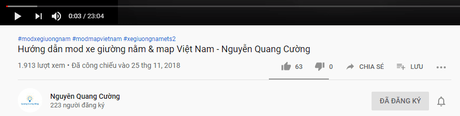 đăng ký theo dõi kênh