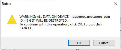 tạo usb boot bằng rufus