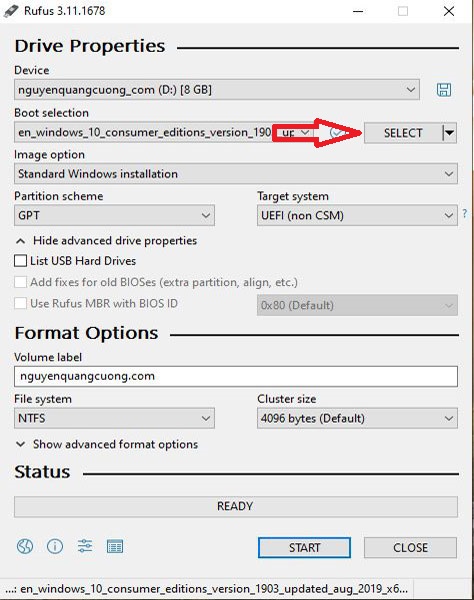 tạo usb cài windowns