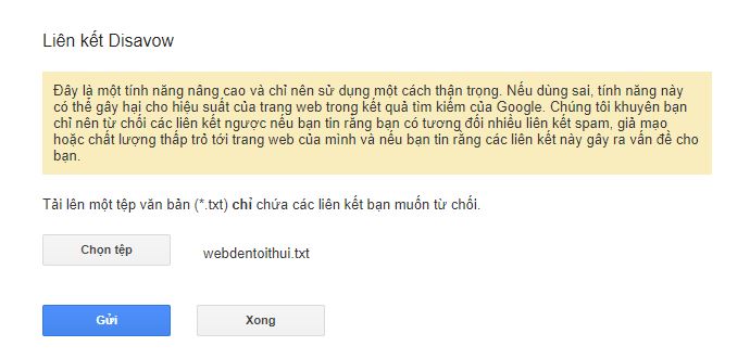 disavow backlink