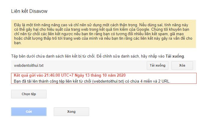 hướng dẫn cách disavow backlink